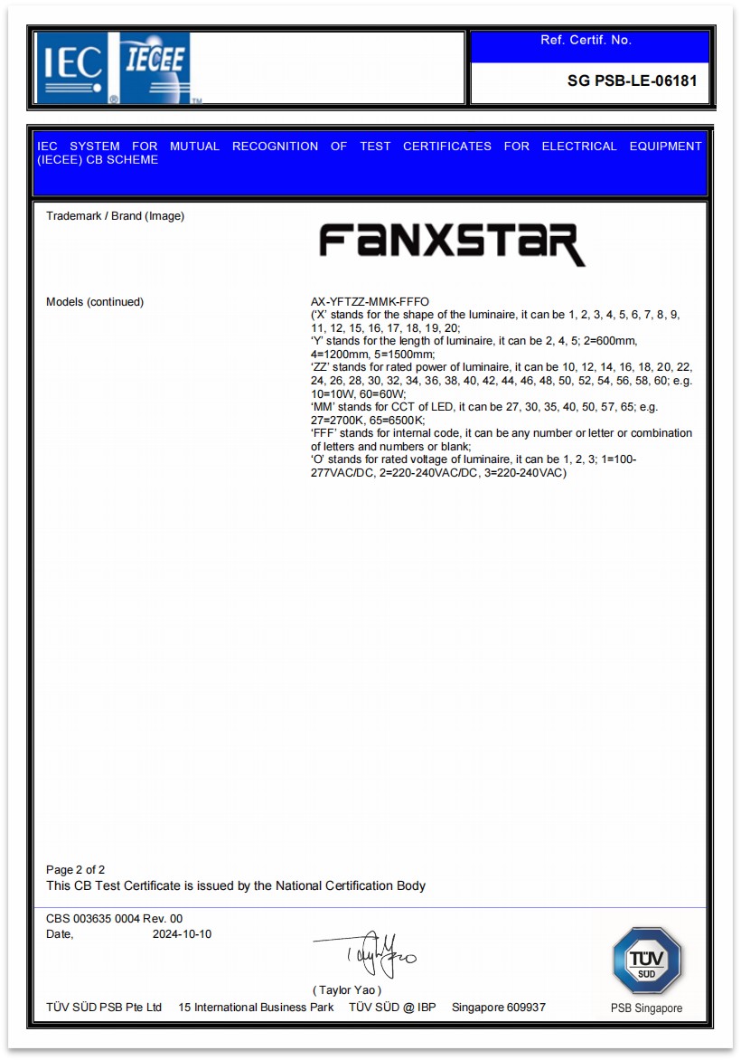 Apa Itu Sertifikat CB dan Jenis Sertifikat CB Apa yang Dimiliki Fanxstar?