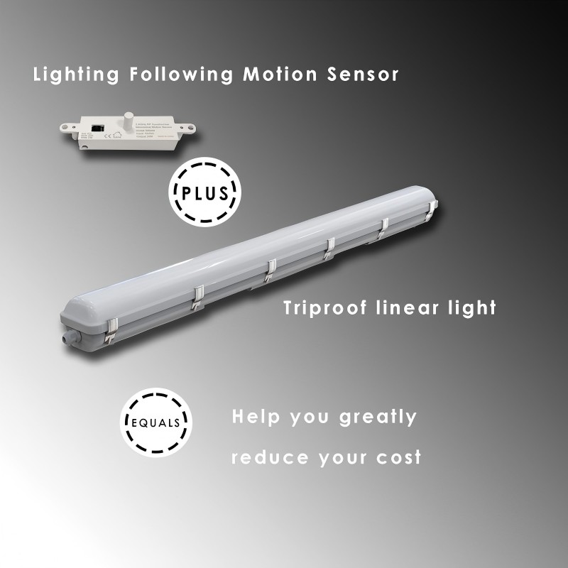 Pencahayaan mengikuti sensor gerak, kombinasikan dengan lampu linier akan menjadi pilihan yang baik untuk menghemat biaya
